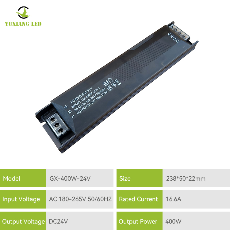 24V400W ধ্রুবক ভোল্টেজ আধা-ভরা এলইডি লিনিয়ার স্যুইচিং পাওয়ার সাপ্লাই