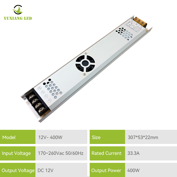 DC 12v 400w আল্ট্রা থিন LED পাওয়ার সাপ্লাই