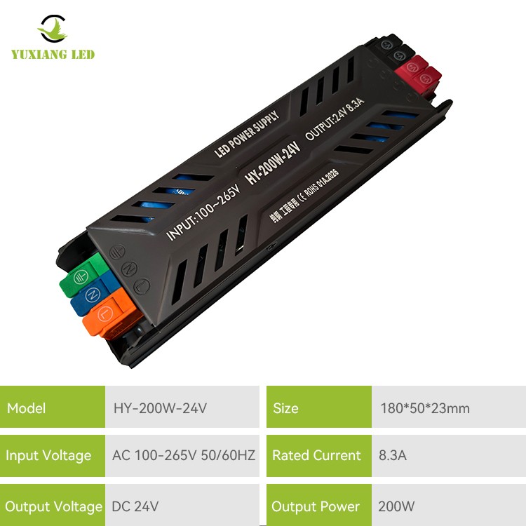 DC 24V 300W অতি-পাতলা সেমি-পটেড LED পাওয়ার সাপ্লাই