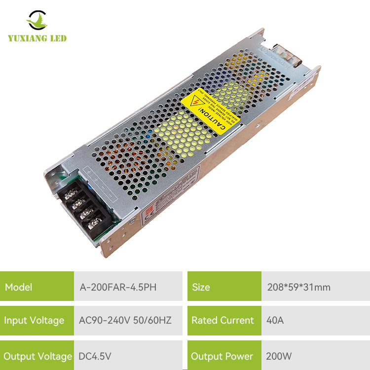 অতি-পাতলা LED ডিসপ্লে পাওয়ার সাপ্লাই A-200FAR-4.5PH